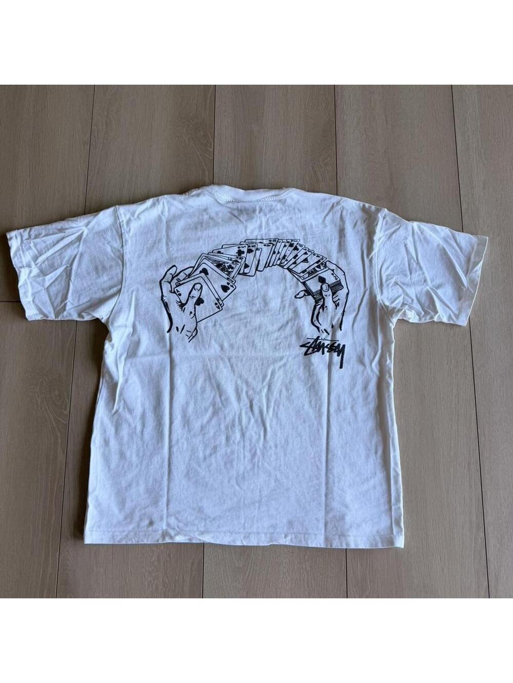 Stüssy Men's White and Multi Tshirt